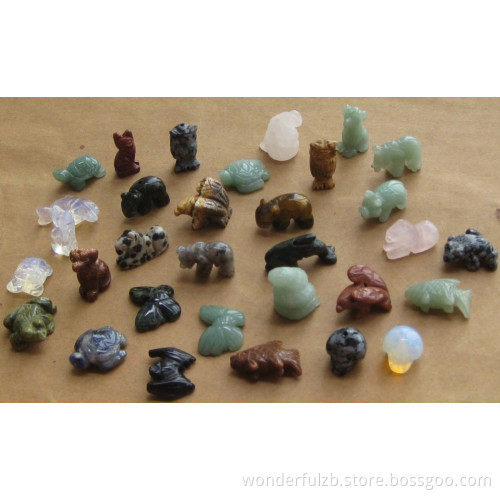 semi precious stone mixed assorted animals beads